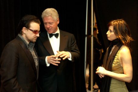 Bill Clinton and Gina Gershon