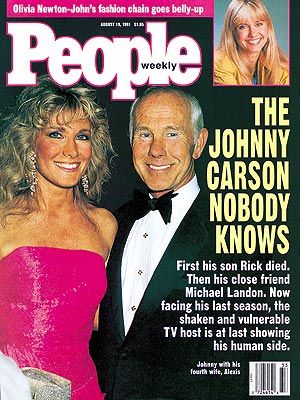 Johnny Carson and Alexis Maas