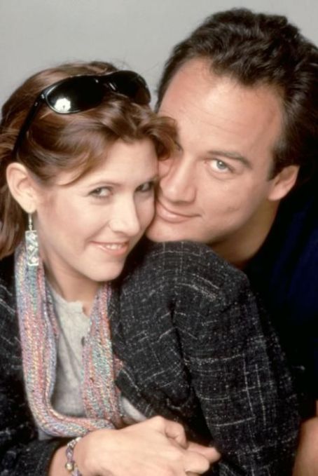 James Belushi and Carrie Fisher