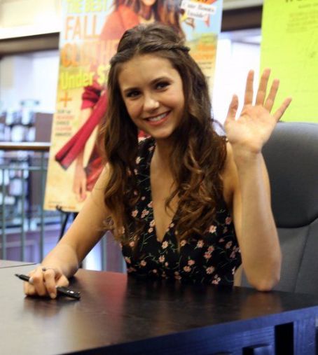 Nina Dobrev Signing Seventeen Magazines At Barnes Noble In
