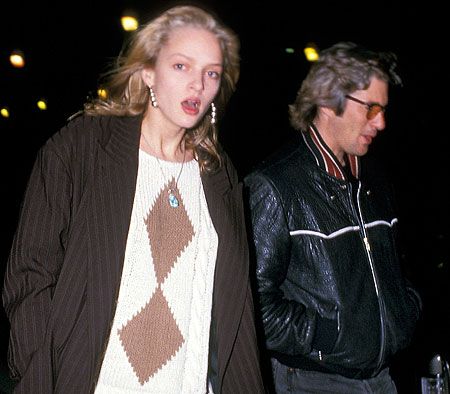 Richard Gere and Uma Thurman