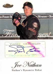 Joe Nathan Autograph on a 2007 Topps Finest (#RFMA-JN)