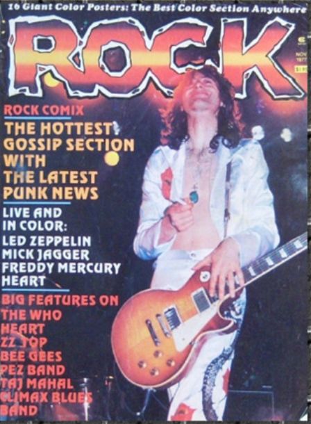 Jimmy Page, Rock Magazine November 1977 Cover Photo - United States