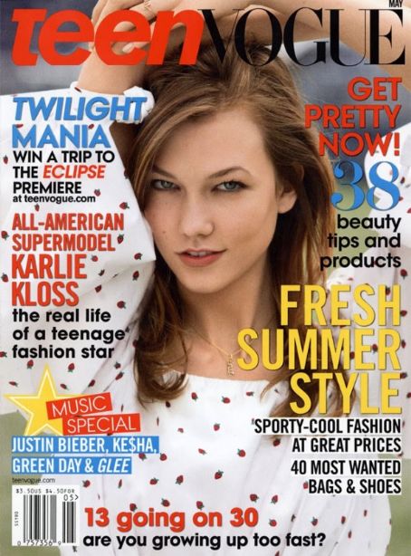 Karlie Kloss, Teen Vogue Magazine May 2010 Cover Photo - United States