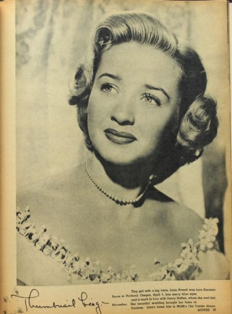 Jane Powell - Movies Magazine Pictorial [United States] (August 1950 ...