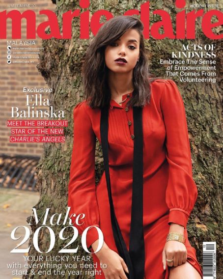Ella Balinska, Marie Claire Magazine December 2019 Cover Photo - Malaysia