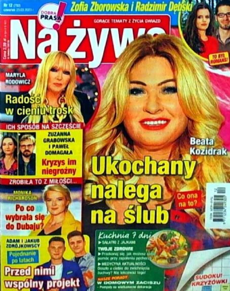 Beata Kozidrak Na żywo Magazine 23 March 2023 Cover Photo Poland