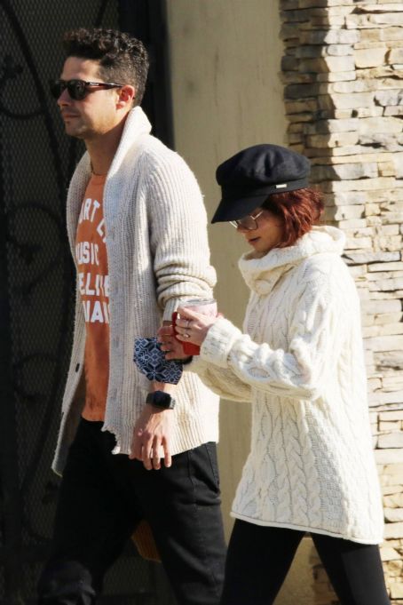 Sarah Hyland – With Wells Adams seen on a stroll in Los Angeles