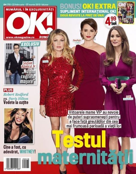 Kate Middleton, Penélope Cruz, Stacy Ferguson - OK! Magazine Cover [Romania] (22 February 2013)