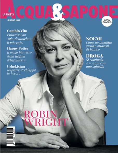 Robin Wright - Acqua & Sapone Magazine Cover [Italy] (June 2018)