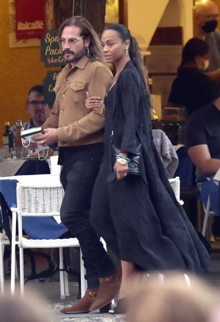 Zoe Saldana – With her husband Marco Perego on the PDA in Portofino
