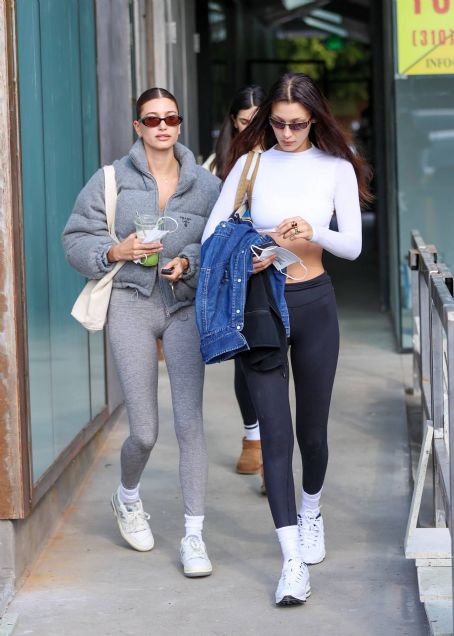 Kendall Jenner and Hailey Bieber wrap up their Pilates class