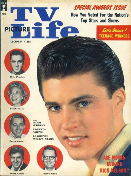 Ricky Nelson, TV Picture Life Magazine December 1958 Cover Photo ...