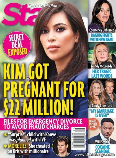 Kim Kardashian, Star Magazine 04 March 2013 Cover Photo - United States