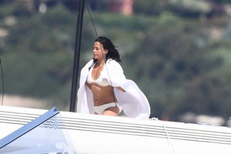 Michelle Rodriguez – Enjoying holidays on a yacht in Porto Cervo