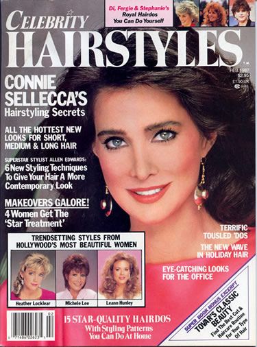 Connie Sellecca, Celebrity Hairstyles Magazine February 1987 Cover ...