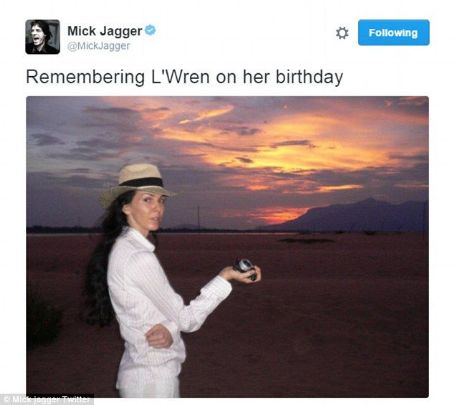 'Remembering L'Wren on her birthday': Mick Jagger shares poignant Instagram post as he pays tribute to his late girlfriend