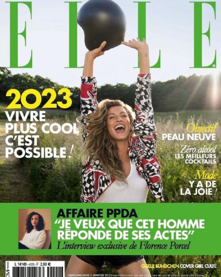 Gisele Bündchen, Elle Magazine 05 January 2023 Cover Photo - France