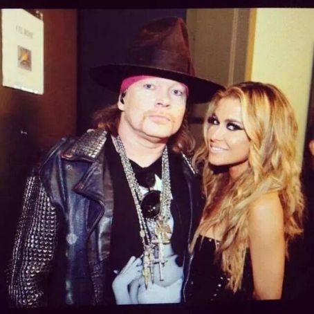 Axl Rose & Carmen Electra backstage at Revolver Golden Gods Award show