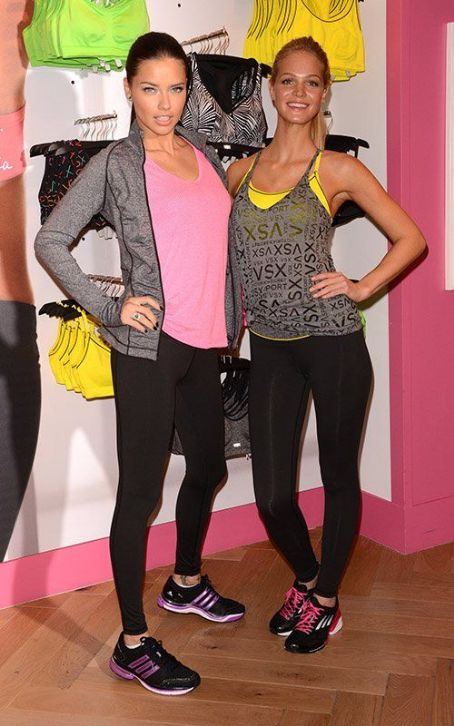 Adriana Lima and Erin Heatherton at the Victoria's Secret VSX