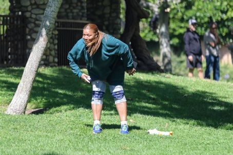 Queen Latifah – Celebrates Father’s Day at the Park in Beverly Hills
