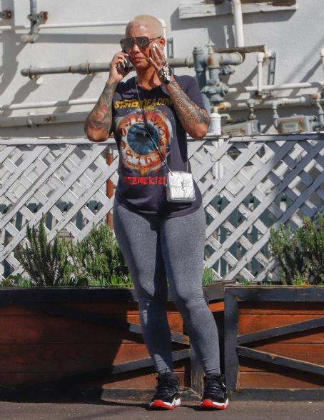 Amber Rose – With Alexander AE Edwards out for lunch in Los Angeles