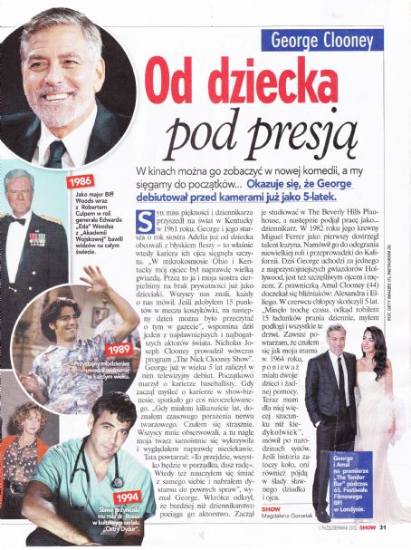 George Clooney - Show Magazine Pictorial [Poland] (3 October 2022)