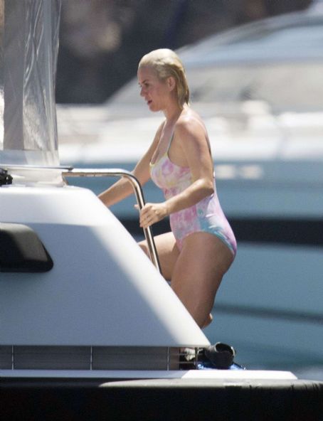 Katy Perry in Swimsuit on holiday in Mallorca