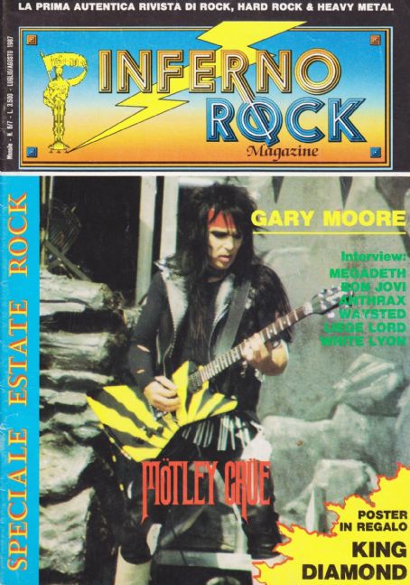 Mick Mars - Inferno Rock Magazine Cover [Italy] (August 1987)