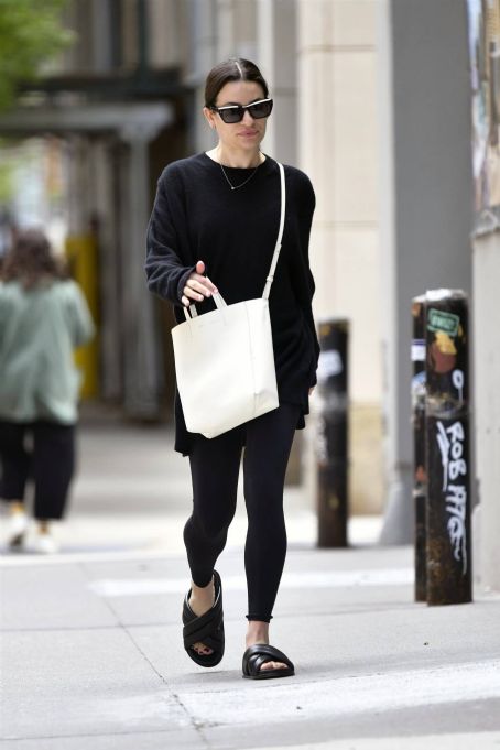 Lea Michele Seen at a hair salon in Tribeca New York FamousFix