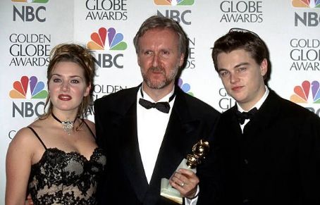 Kate Winslet, James Cameron, and Leonardo DiCaprio - The 55th Annual Golden Globe Awards (1998)