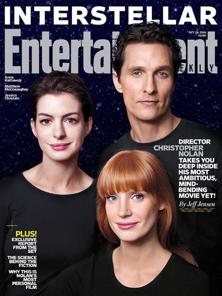 Matthew McConaughey, Anne Hathaway, Jessica Chastain - Entertainment Weekly Magazine Cover [United States] (24 October 2014)