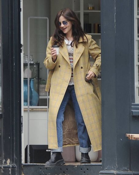 Jenna Coleman – Wearing jeans and a pair of boots while out in London