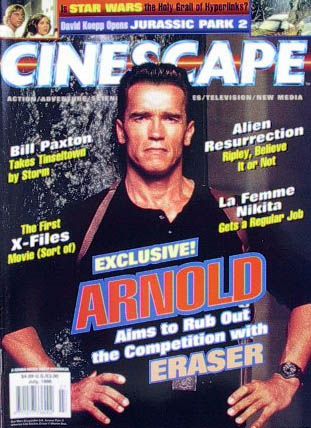 Arnold Schwarzenegger, Eraser, Cinescape Magazine July 1996 Cover Photo 