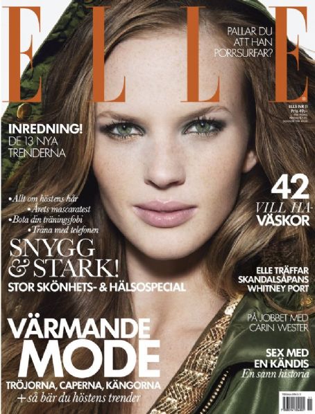 Anne Vyalitsyna, Elle Magazine November 2010 Cover Photo - Sweden