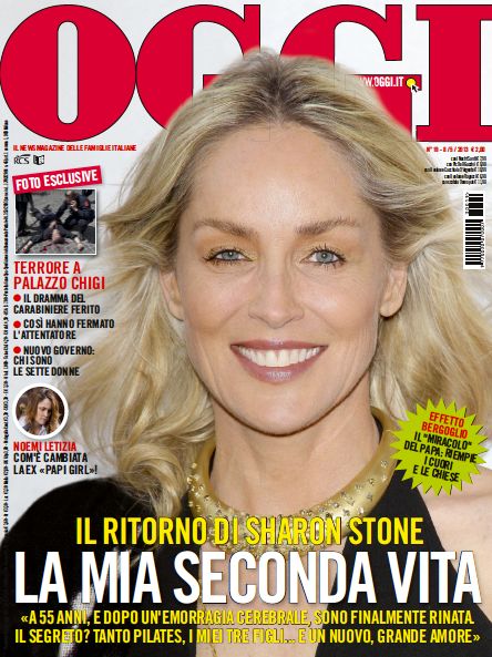 Sharon Stone, Oggi Magazine 08 May 2013 Cover Photo - Italy