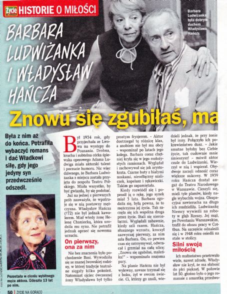 Barbara Ludwiżanka and Władysław Hańcza