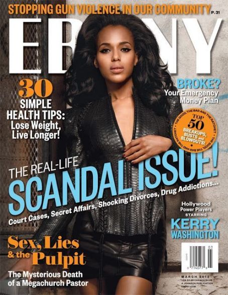 Kerry Washington Ebony Magazine March 2013 Cover Photo United States 