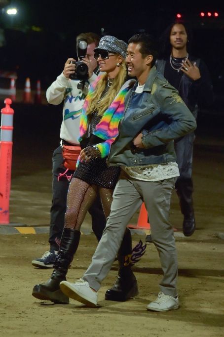 Paris Hilton – Spotted at Neon Carnival party during Coachella in Indio