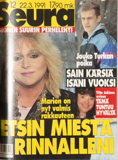 Marion Rung, Seura Magazine 22 March 1991 Cover Photo - Finland