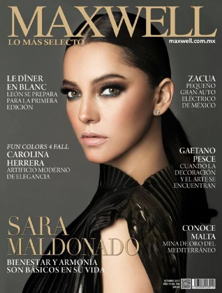 Sara Maldonado, Maxwell Magazine October 2017 Cover Photo - Mexico