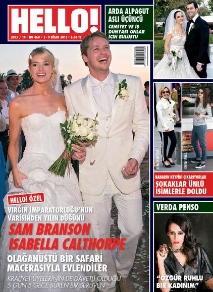 Sam Branson, Isabella Calthorpe - Hello! Magazine Cover [Turkey] (1 April 2013)