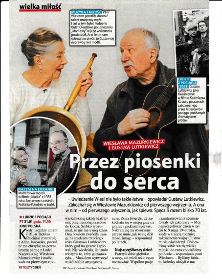 Gustaw Lutkiewicz and Wieslawa Mazurkiewicz - Tele Tydzień Magazine Pictorial [Poland] (31 January 2025)