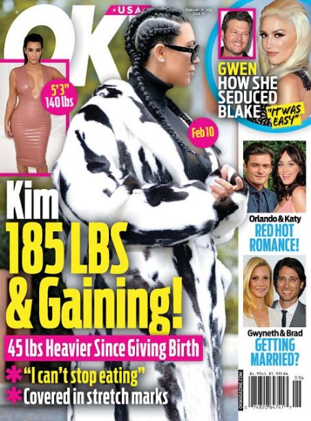 Kim Kardashian, OK! Magazine 29 February 2016 Cover Photo - United States