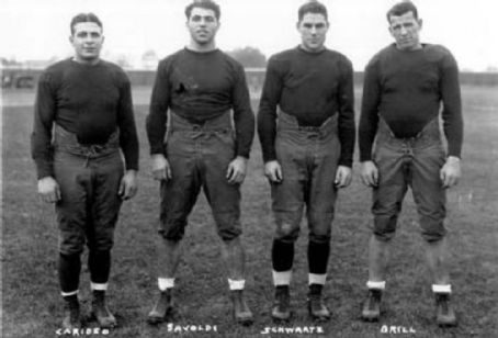 Frank Carideo, Joe Savoldi, Marchmont (Marchy) Schwartz, and Marty Brill, c1929-1930