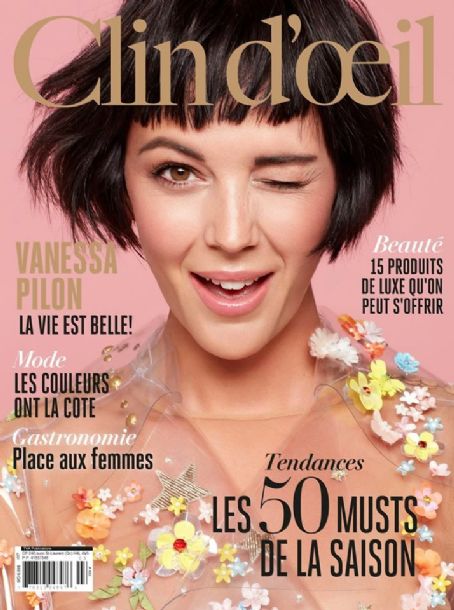 Vanessa Pilon, Clin D'oeil Magazine March 2018 Cover Photo - Canada