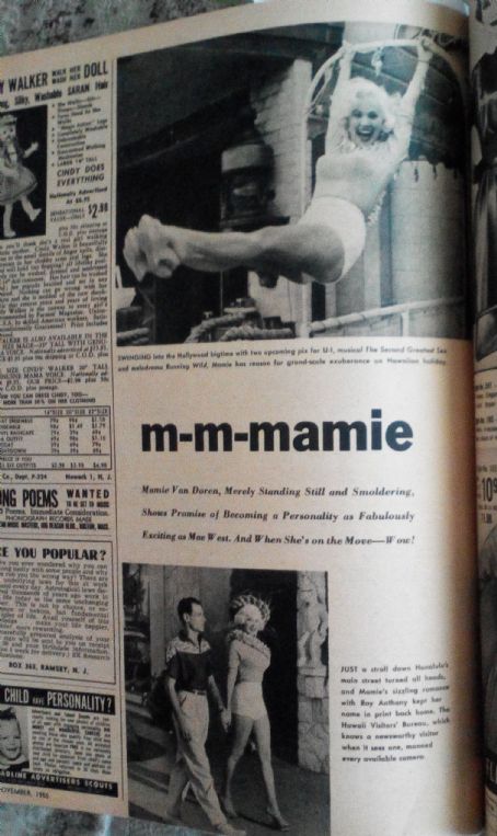 Mamie Van Doren and Ray Anthony - Movie Life Magazine Pictorial [United States] (November 1955)
