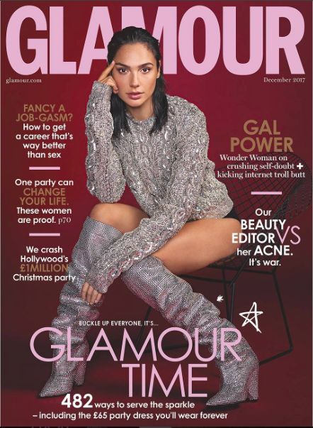 Gal Gadot, Glamour Magazine December 2017 Cover Photo - United Kingdom