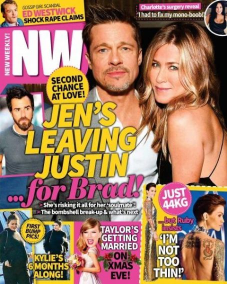 Brad Pitt, Jennifer Aniston, Brad Pitt and Jennifer Aniston, New Weekly ...