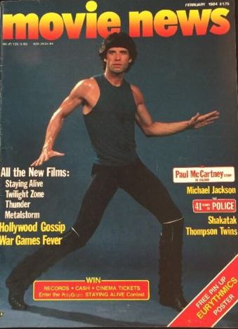 John Travolta - Movie News Magazine Cover [Singapore] (February 1984)